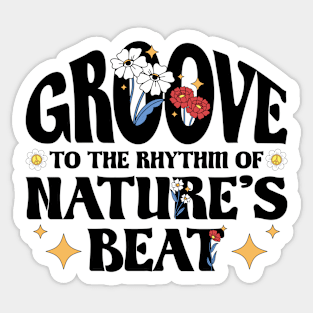 Nature's Beat to Retro Music Sticker